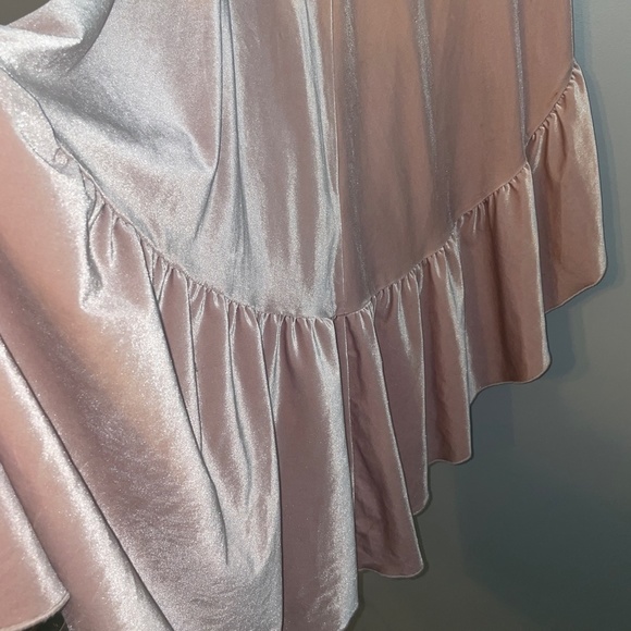 EUC Mia Joy by Joyfolie Blush Pink Velvet Ruffle Skirt Size Small - Picture 4 of 9